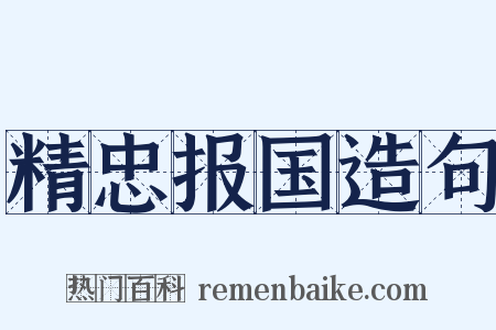精忠报国造句是什么意思的图片